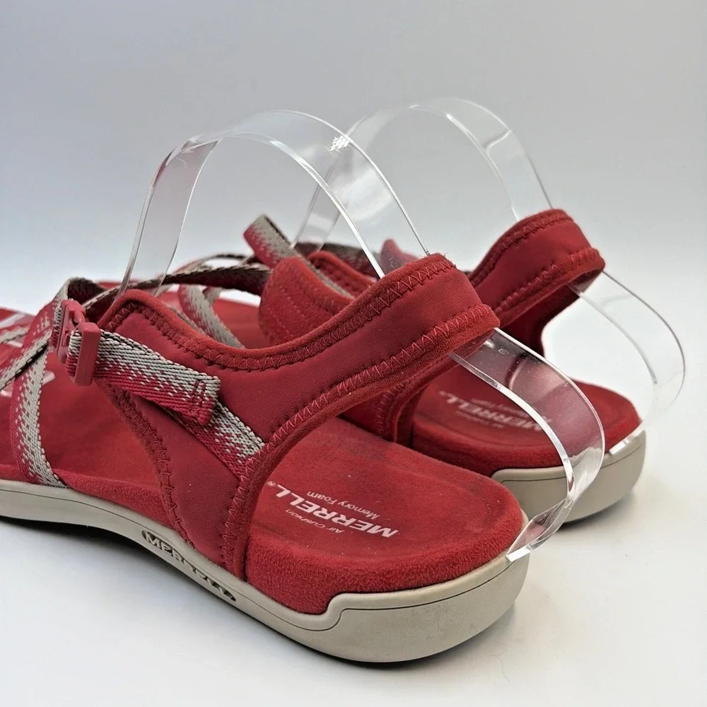 Merrell Red Chili District Muri Lattice Strap Sandals Outdoors Comfort Womens 11